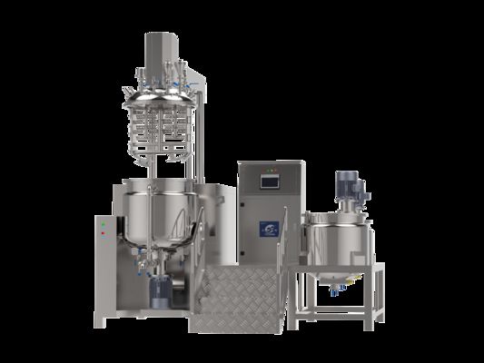 شراء Vacuum Homogenizer Emulsifying Mixer With Lifting System Cosmetic Making Mixing Equipment for Cream Paste online manufacture