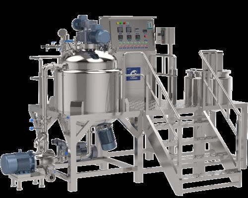comprar Línea de producción de la máquina de mezclador de acero inoxidable, tanque de cosméticos, máquina de emulsión homogénea al vacío online manufacture
