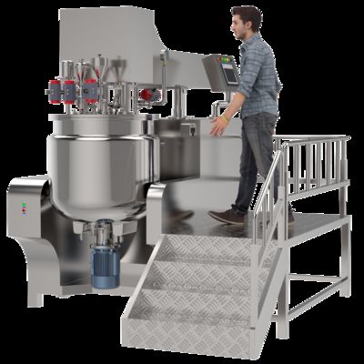 satın al Kozmetik için vakum emülsifikasyon homogenizer karıştırıcı makine krem nemlendirici losyon saç kozmetik makineleri online manufacture