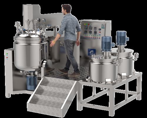 Buy Made In China Fully Automatic Customizable Three Layer Jacketed Heating And Cooling Industrial Vacuum Homogenizer online manufacture