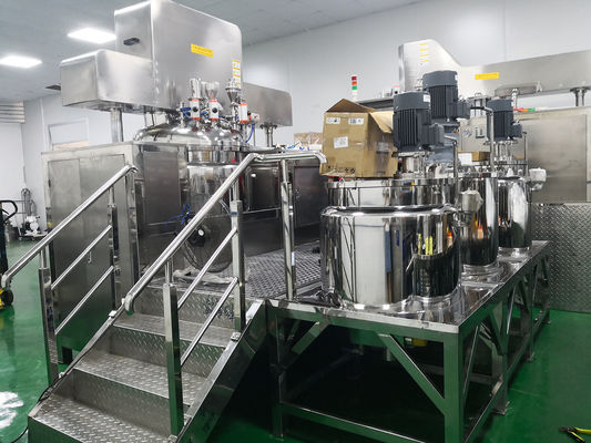 Equipamento de fabrico de pasta de dentes de aço inoxidável com homogeneização/emulsificação