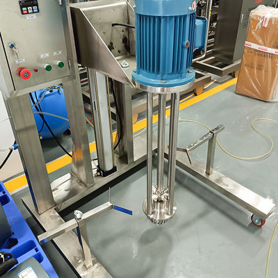 เครื่องผสมผสานเครื่องย้ายแบบปนูเมทิก ยกสูง Shear โฮโมจีไนเซอร์ 0-3000rpm