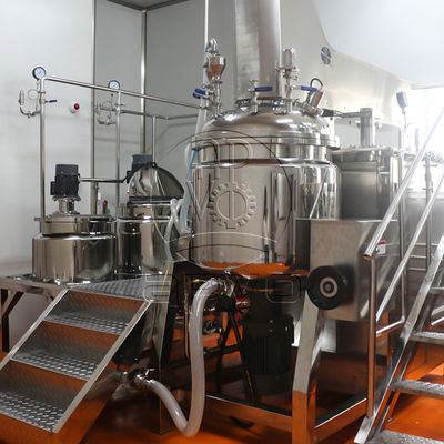 Producción de pasta de dientes Máquina de emulsificación al vacío Shampoo homogeneizador 300L-3000L