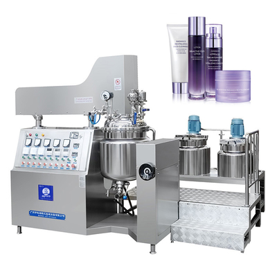 Cosmetic Homogenizer Mixer Automatic Body Lotion Cream Making Machines Vacuum Emulsifying Equipment
