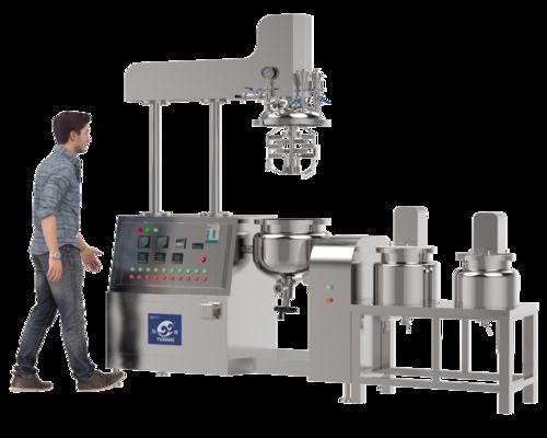 CIP Cleaning Cream Production Manufacturing Equipment 500L Fixed Vacuum Homogenizer