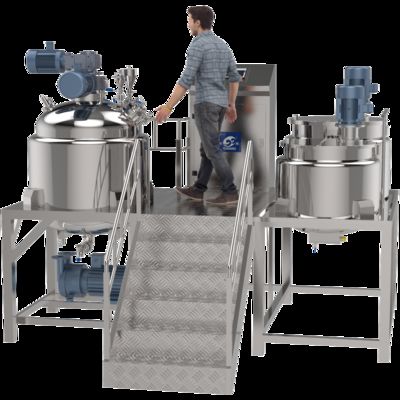 Cosmetic Skin Cream Lotion Making Machine Cream Mixing Machine Vacuum Emulsifying Mixer Homogenizer
