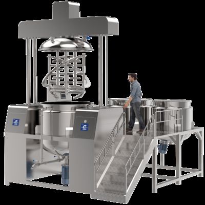 100L 200L 500L Stainless Steel Shampoo Cosmetics Soap Ointment Cream Homogenizer Blend Vacuum Emulsifying Mixing Machine