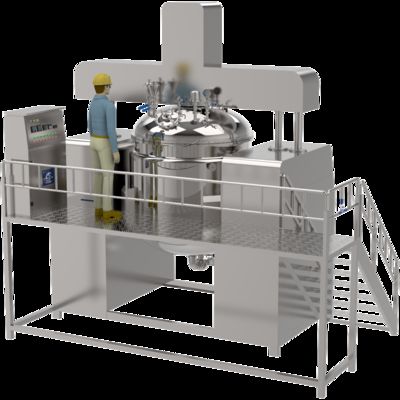 Ligne de production automatique de ketchup et mayonnaise, machine d'émulsification homogène sous vide pour crème capillaire et pommade