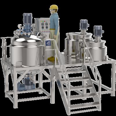 Vacuum Mixer Petroleum Jelly Homogenizer Emulsifier Vacuum Emulsifying Mixer 1000 Toothpaste Vacuum Emulsifying